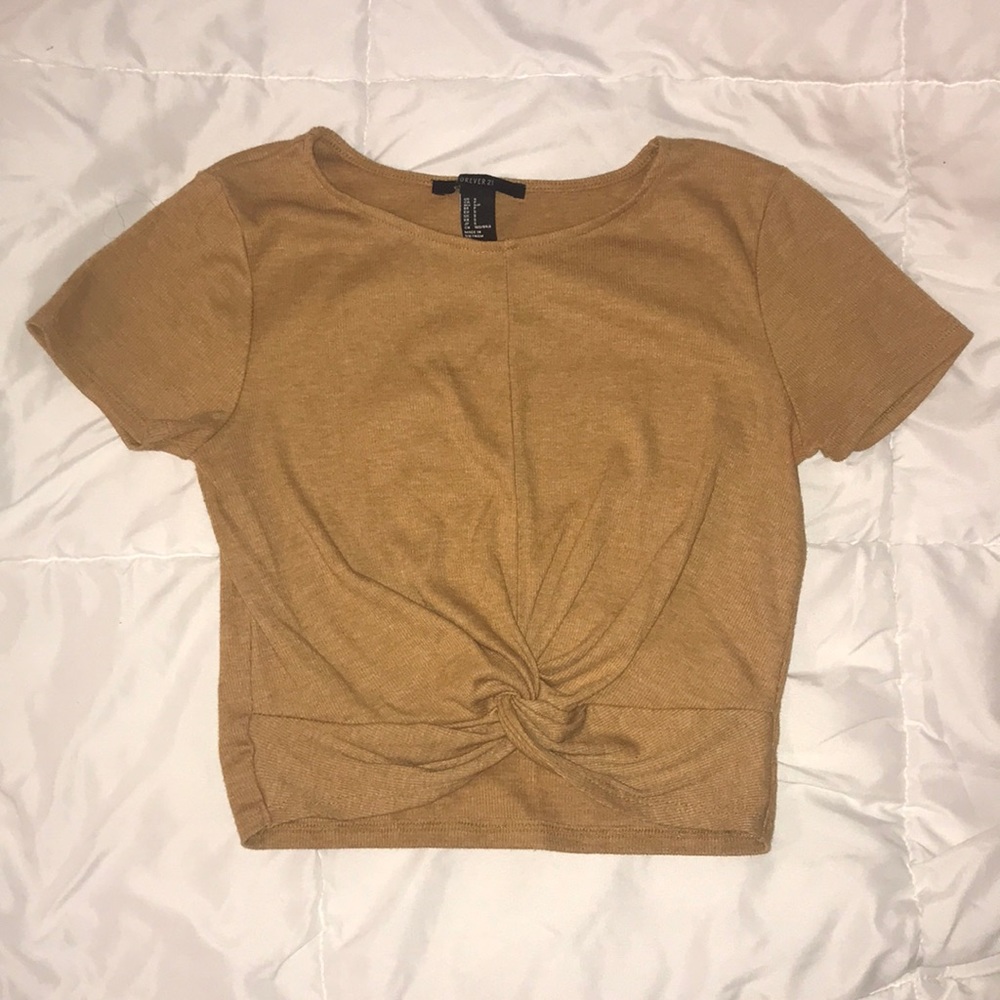 Mustard crop top